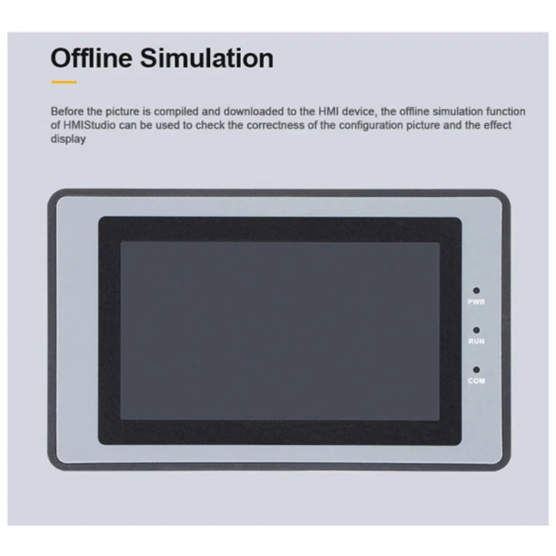 4.3Inch TFT LCD Touch Screen RS485 or 232 or 422 Communication DC10-30V HMI for Industrial Control PLC Programmable(C) Easy Install. 