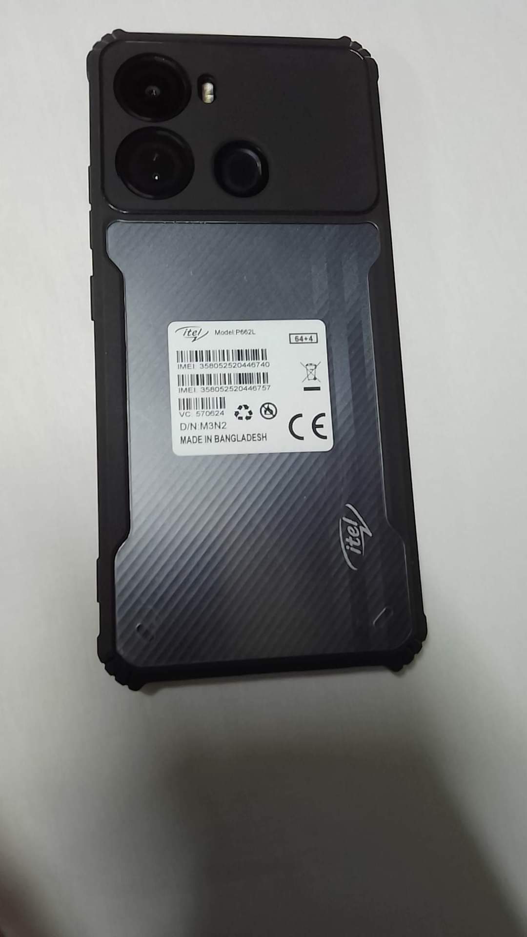 Itel P40 Back Cover ShockProof Airbinger Longlasting Clear Transparent Hard Case Itel P40 P662L With Camera Bump Protection Itel P40 P662L Back Part P 40 P662L (Back Case Cover For Smartphone). 