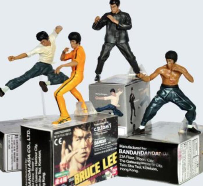 4pcs/set 10cm Bruce Lee PVC Action Figure Collection Model Toys. 