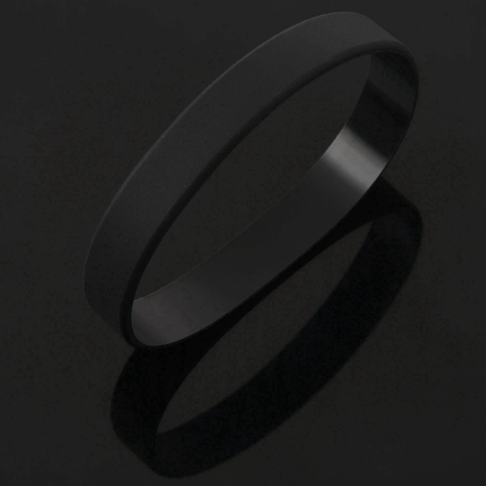 3X Fashion Silicone Rubber Elasticity Wristband Wrist Band Cuff Bracelet Bangle Black
