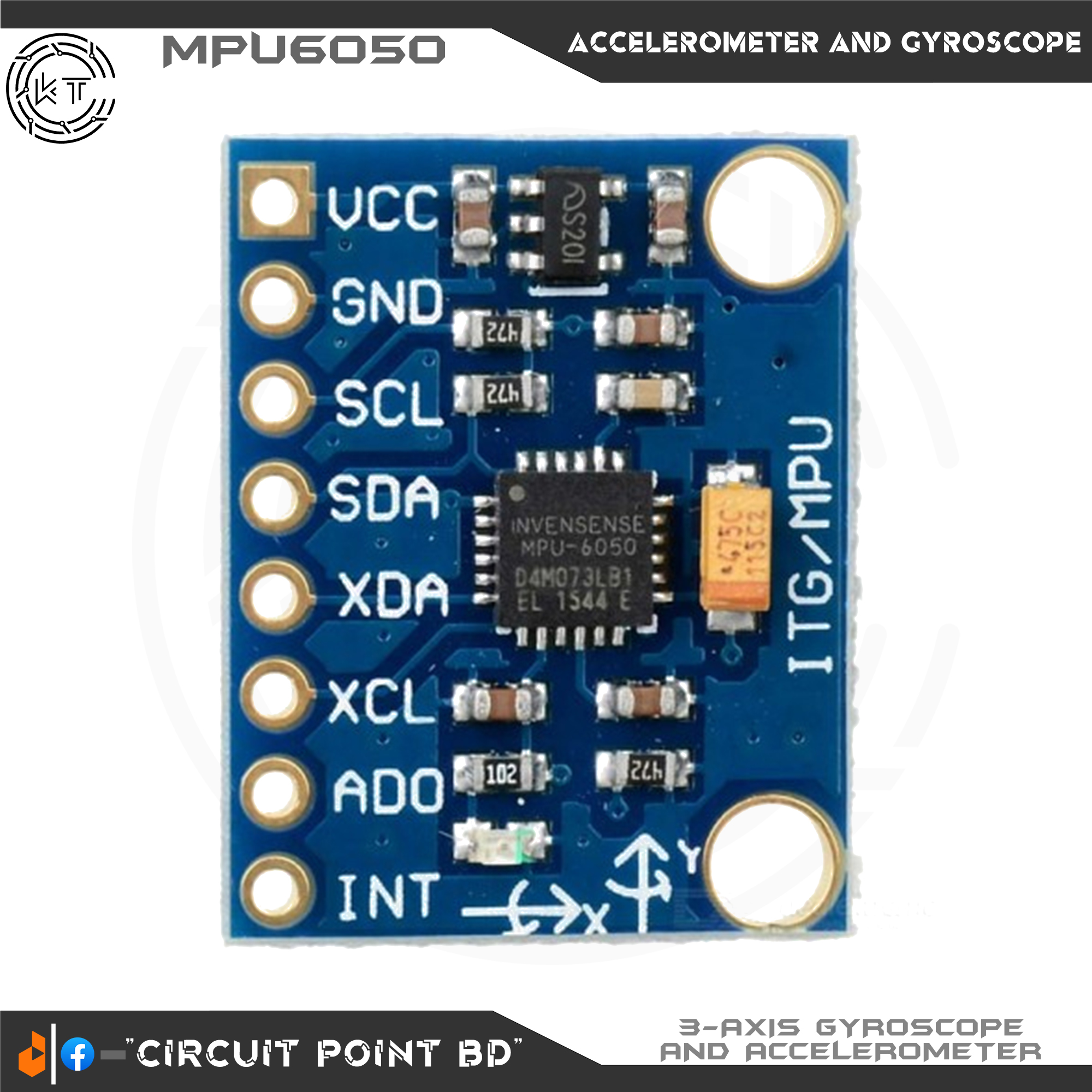 MPU6050 MPU-6050 3 Axis Gyro Sensors + 3 Axis Accelerometer Sensor Module GY521 for Electronics or DIY Project.. 