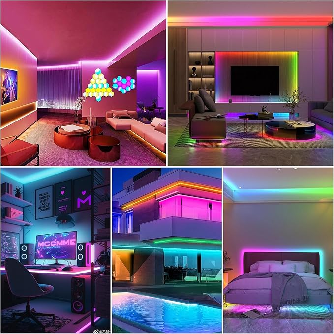 Best Quality 15 Meter LED Light Strip TV LED Backlight USB RGB 5050 Color Strip Music Synchronized Color Changing Remote App Control 5Volt Halloween Decorative Night Light Suitable for Home Bedroom Christmas Party Holidays Ceiling lighting. 