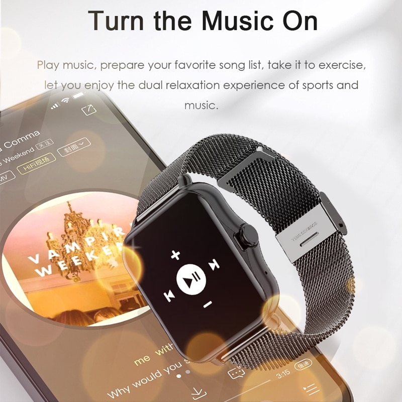 GEJIAN Smart Watch Men Women Bluetooth Call Smartwatch ECG Fitness Tracker Waterproof 1.69 inch touch screen For Android iOS. 
