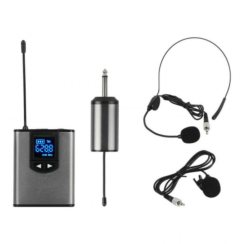Speech Wireless Microphone Lapel Headset Mini Portable Receiver Transmitter UHF Professional Public Speaking Plug And Play. 