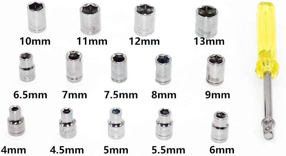 Multi-Purpose Combination Socket Wrench Set - 40 Pieces. 