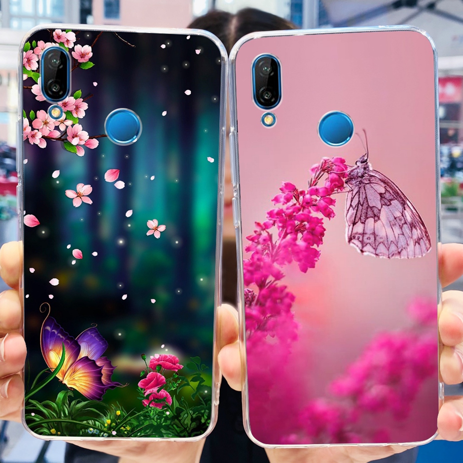 For Huawei P20 Lite Case ANE-LX1 ANE-LX2 Luxury Painted Cover Clear Silicone Soft TPU Phone Case For Huawei Nova 3E Nova3E Shell. 