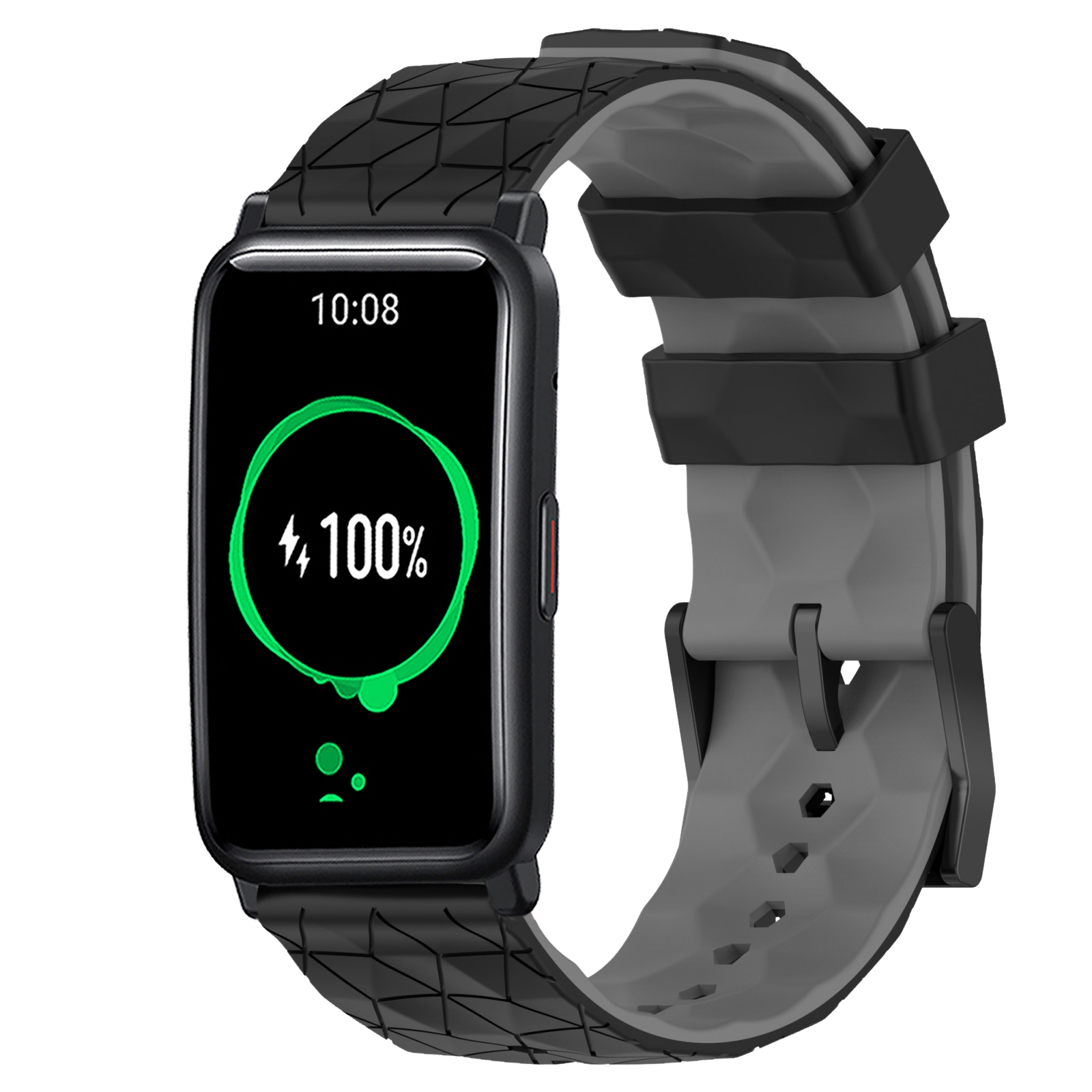 (COD)For Honor Watch ES 20mm Football Pattern Two-Color Silicone Watch Band