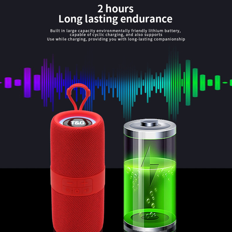 TG671 Bluetooth Speaker Outdoor LED Portable TWS Wireless Subwoofer Support TF FM Dual Bass Loudspeaker 1200mah Hands Free Call. 