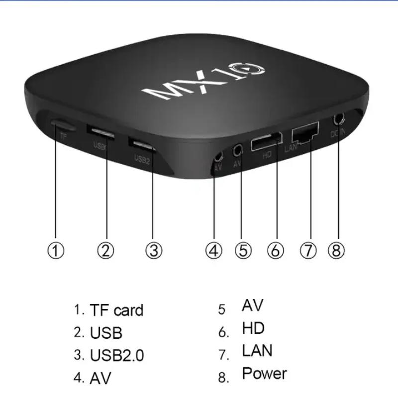 RK3228 MX10 Tv Receiver Android 7.1 OS Internet Tv Streaming Box Ram 128g Tv Box 3D Video Formats Black 4K Gua 4k 8gb. 