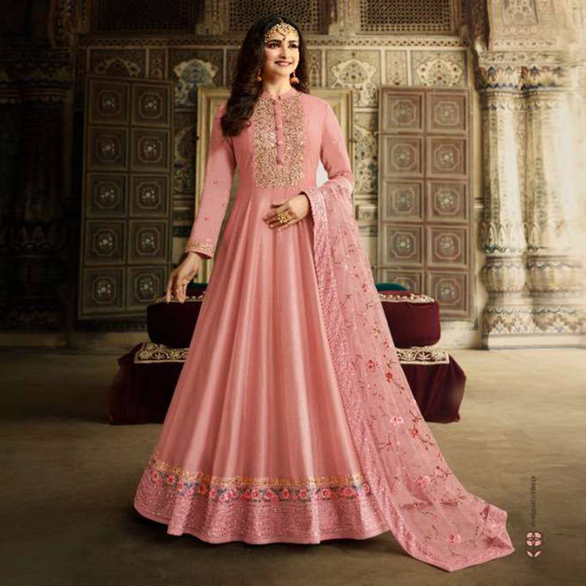 Floor Touch Anarkoli Dress for Women 