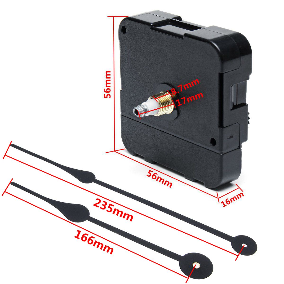 1Pcs High Torque Quartz Clock Movement Mechanism Long Spindle Hand DIY. 