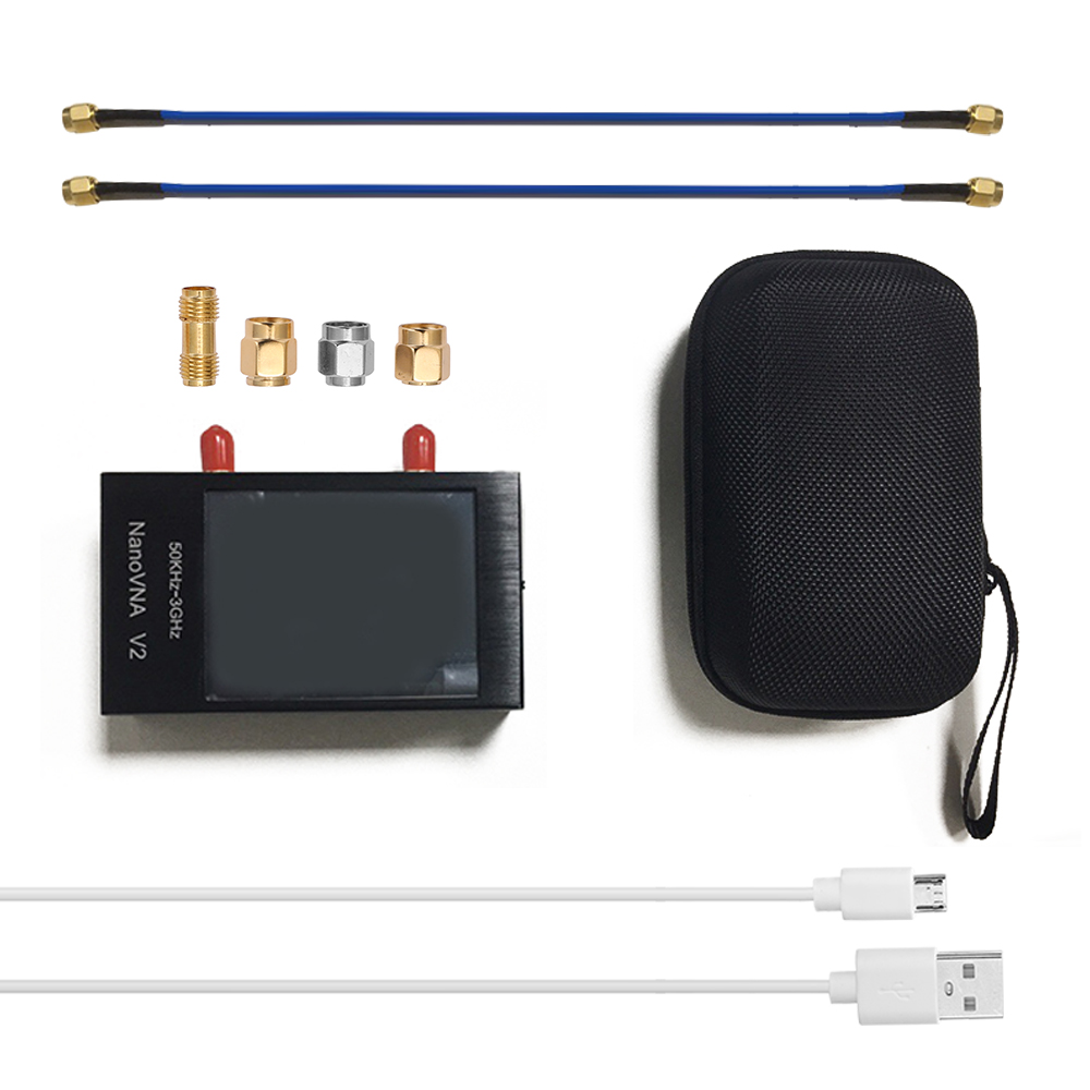 2.8 Inch Touching Screen 3G Vector Network Analyzer S-A-A-2 NanoVNA V2 Antenna Analyzer Shortwave HF VHF UHF with Aluminum Alloy Housing. 