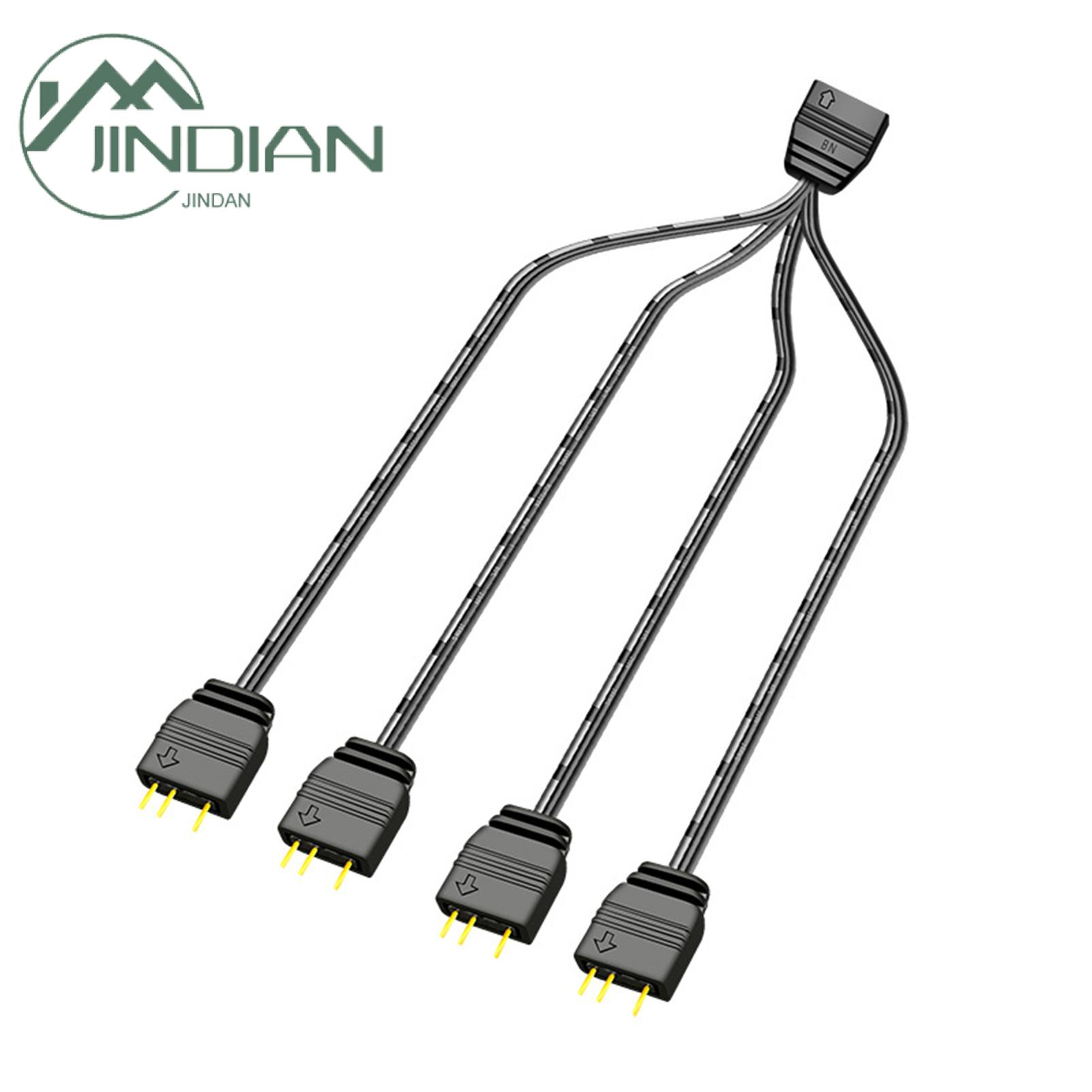 ARGB Splitter Cable Wide Application 1 to 4 Mainboard ARGB Hub. 