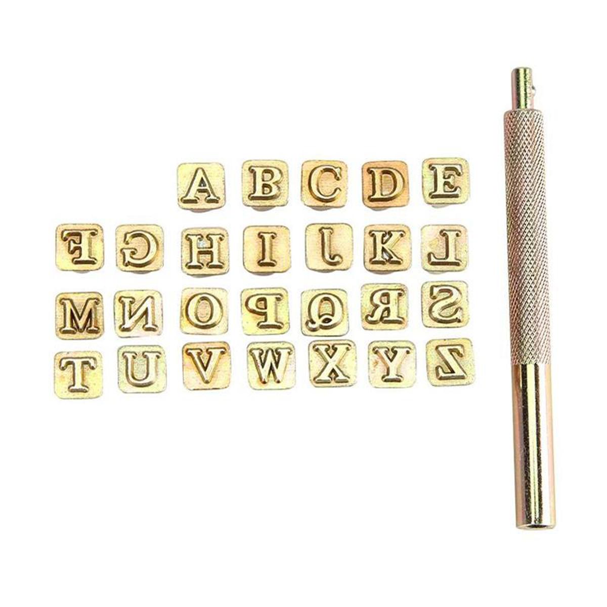 Metal jewelry hot sale stamps alphabet