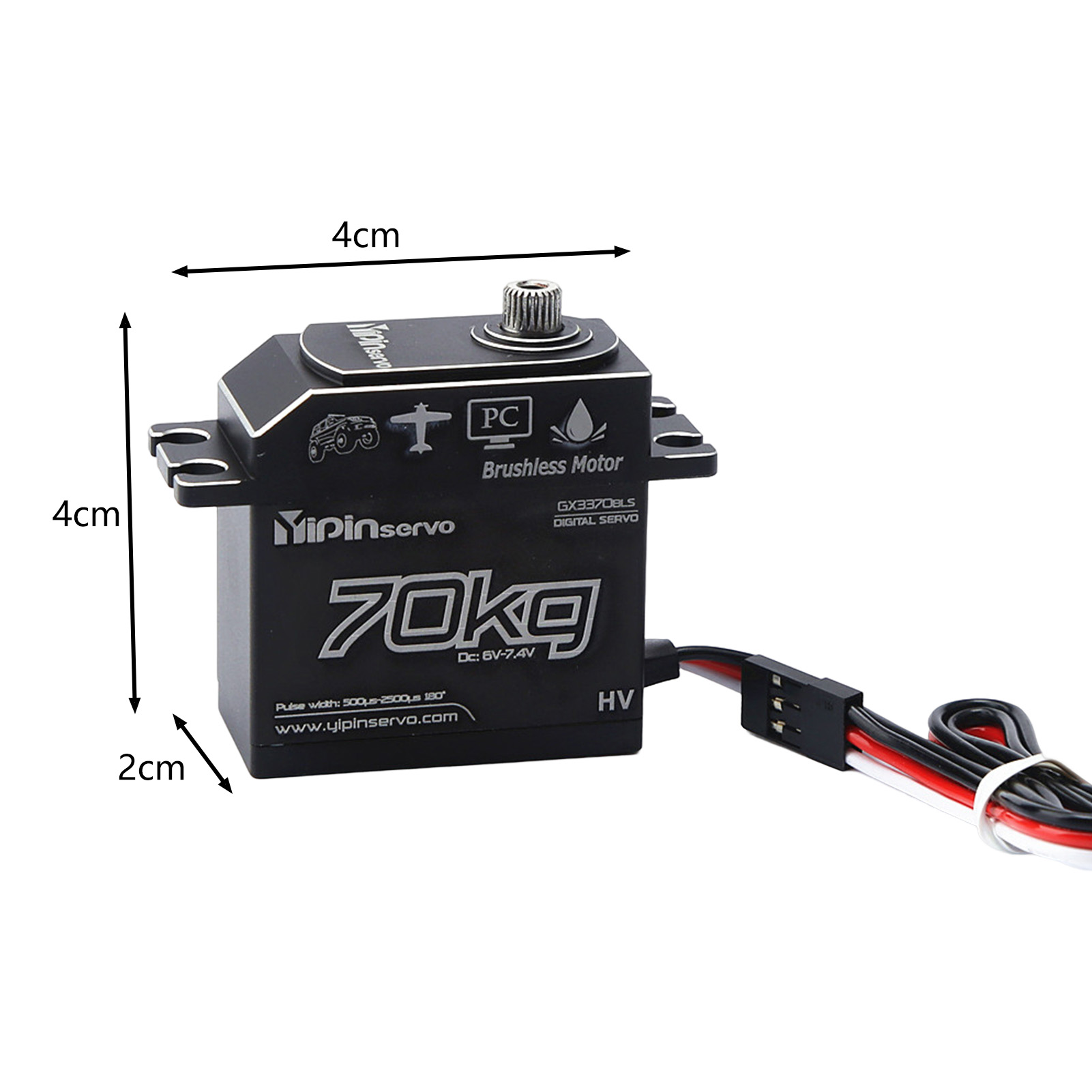 RC Car Servo Stable Performance 70kg Digital Servo Remote Control Car Motor Servo. 