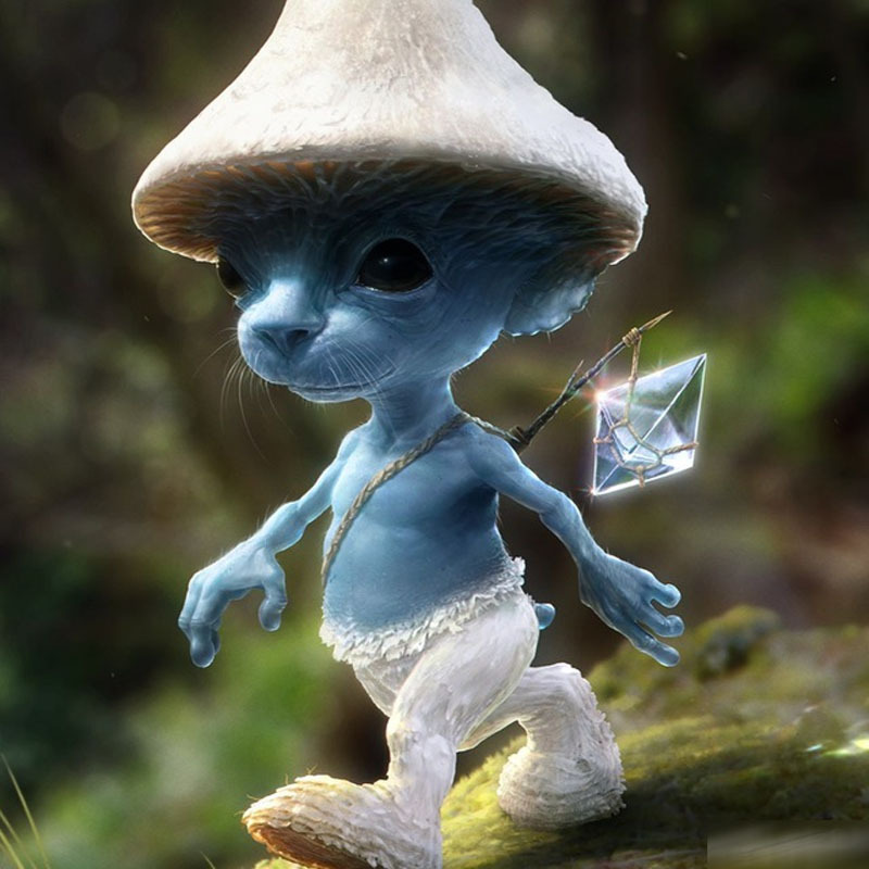 Cross-Border New Products Smurf Cat Plush Russian Smurfs Doll Funny Smurfs Cat's Plush Toy