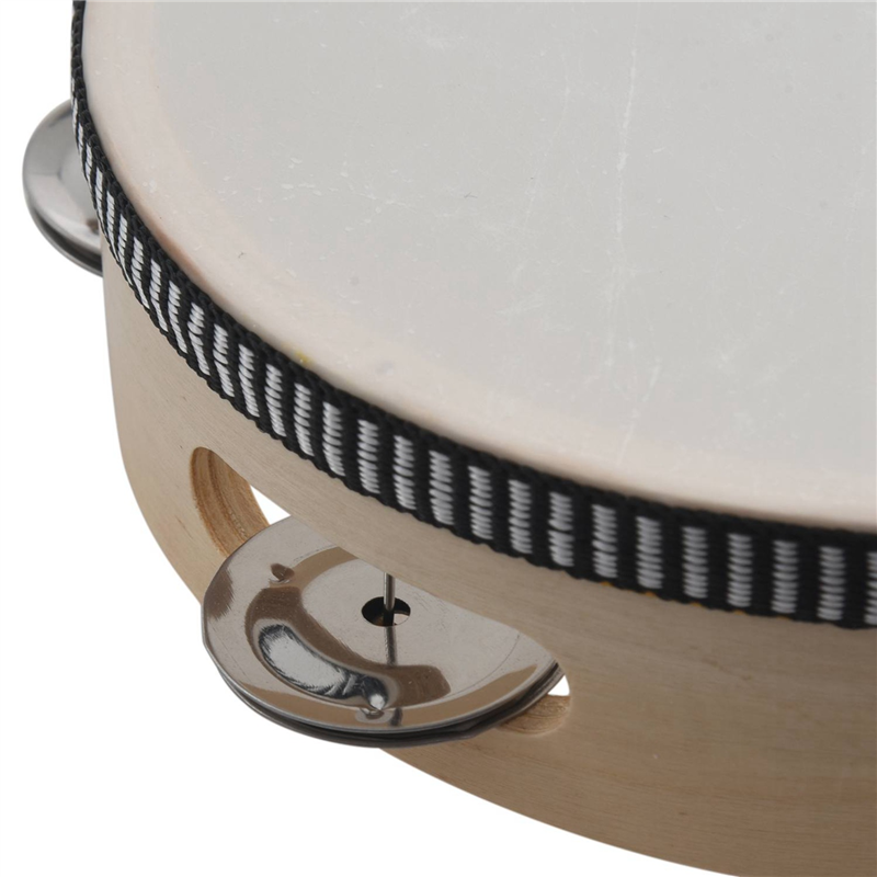 TWEXQNY 6X 7 Inch Musical Tambourine Tamborine Drum Round Percussion Gift for KTV Party