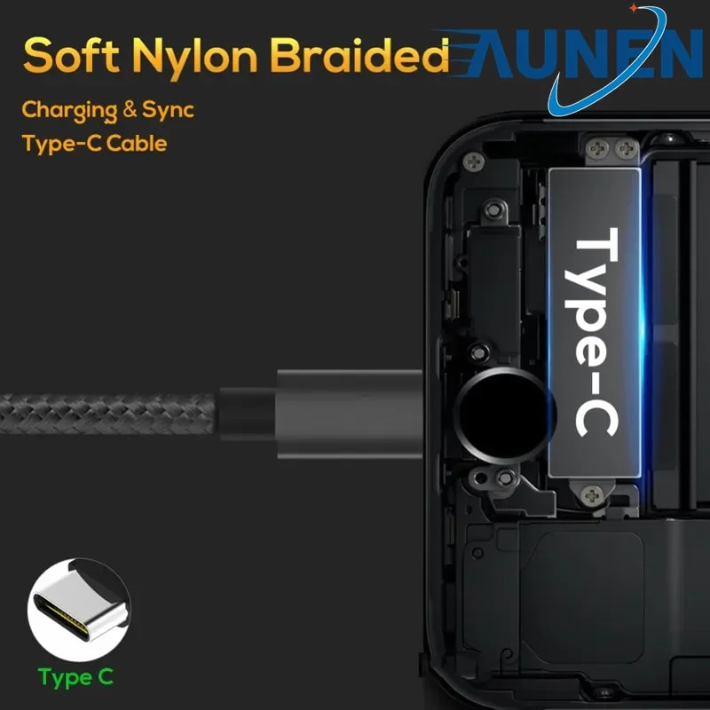 USB Type C Fast Charger Cable For Samsung S21 S20 FE S10 S9 Plus Note 20 Ultra A72 A52 A32 A22 5G M42 M32 Phone USB C Cable. 