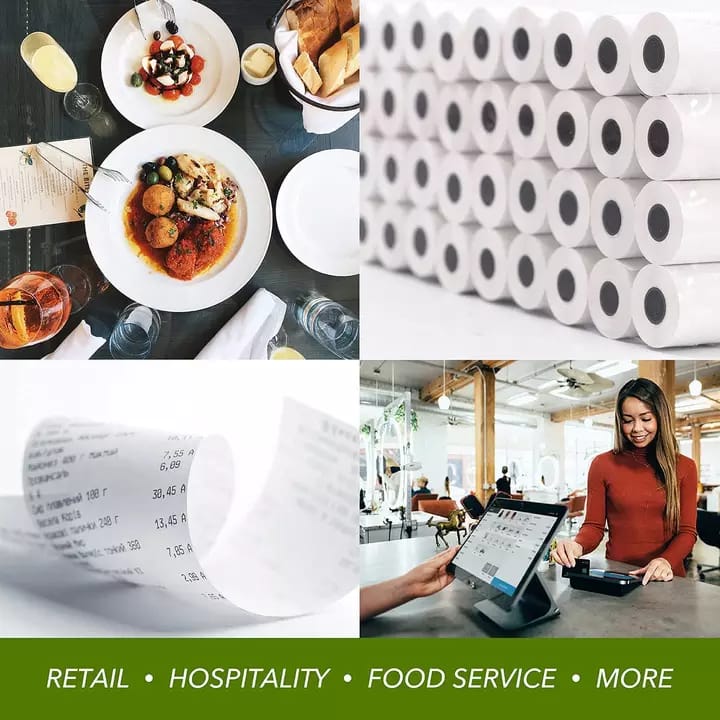 10Rolls (78x40mm) Thermal Paper Rolls for 3-Inch width (80mm) POS and Receipt Printers – Durable, High-Quality, Fade-Resistant for Clear, Long-Lasting Prints. 