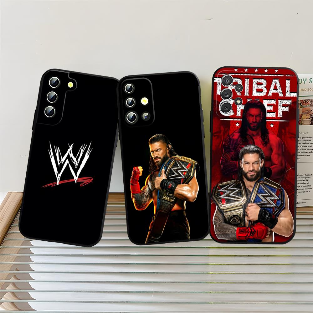 WWE World Double Champion Phone Case Back Cover for Samsung S24 Ultra S22 S23 S20 Fe S21 Plus Galaxy A54 A34 A24 A53 M54 Note 20