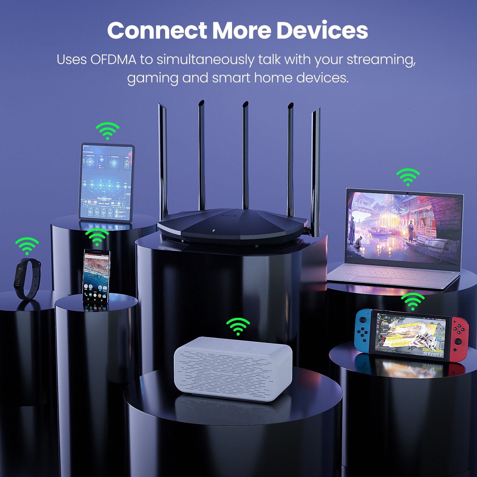 Tenda WIFI6 Router AX1500 Gigabit Wireless Router Signal Amplifier 2.4G 5GHz Beamforming Parental Control Guest Network. 