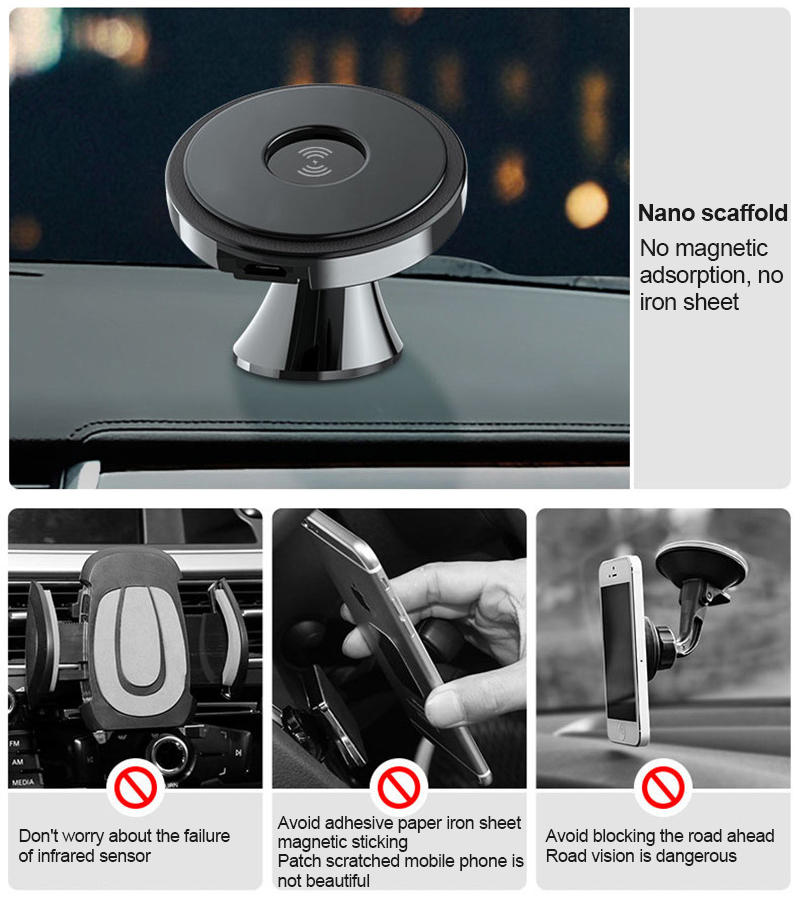 10W Qi Car Wireless Charger For iPhone 11 Pro X Xs MAX Fast Wireless Charging Stand Car Phone Holder for Samsung Galaxy Good effect and easy to use. 