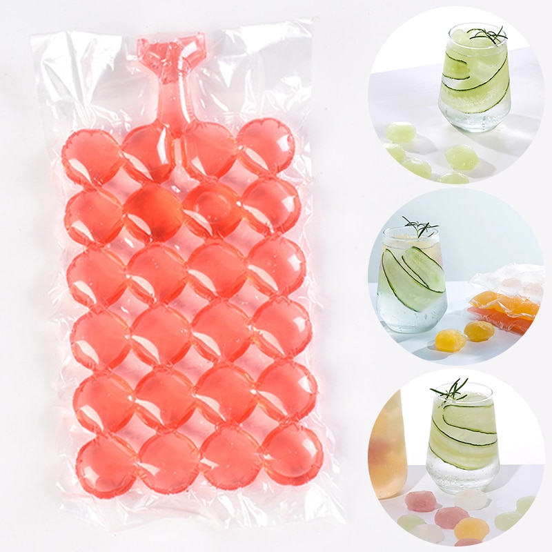 10Pcs DisIce-making Bags  Freezing Maker Ice Cube Bags Self-Seal Ice-making For Summer DIY Drinking Ice Cube Tray Mold. 