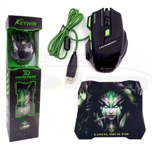 Keywin X7 7D Wired Gaming Mouse & Mouse Pad Combo. 