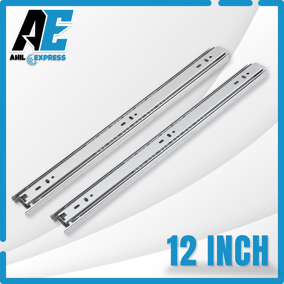 1 Pair Drawer Slider Ball Bearing Slider Full Extension Side Mount Runner 3 Part Drawer Channel SS All Sizes Available