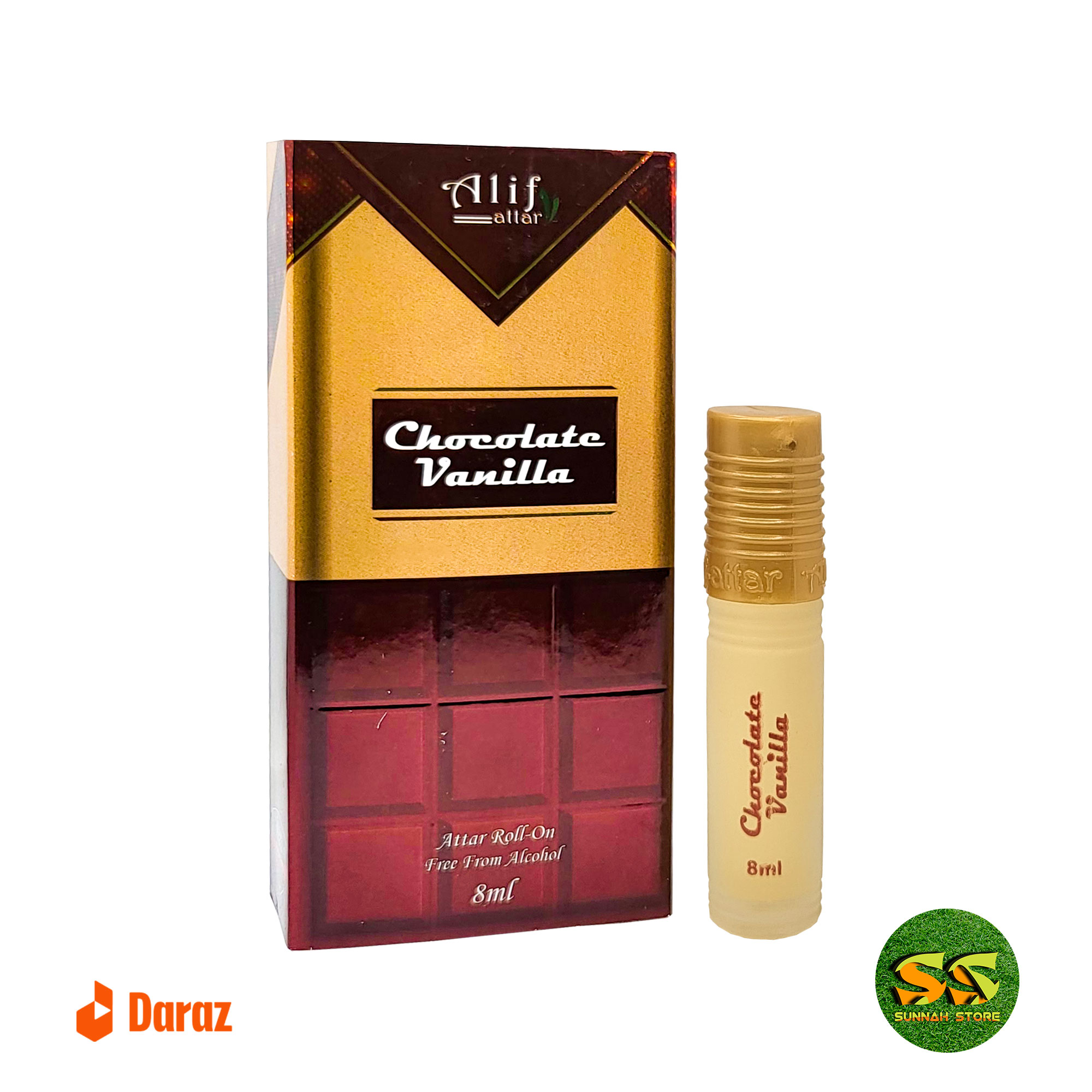 Chocolate Vanilla Attar for men by Alif Attar - 8ml
