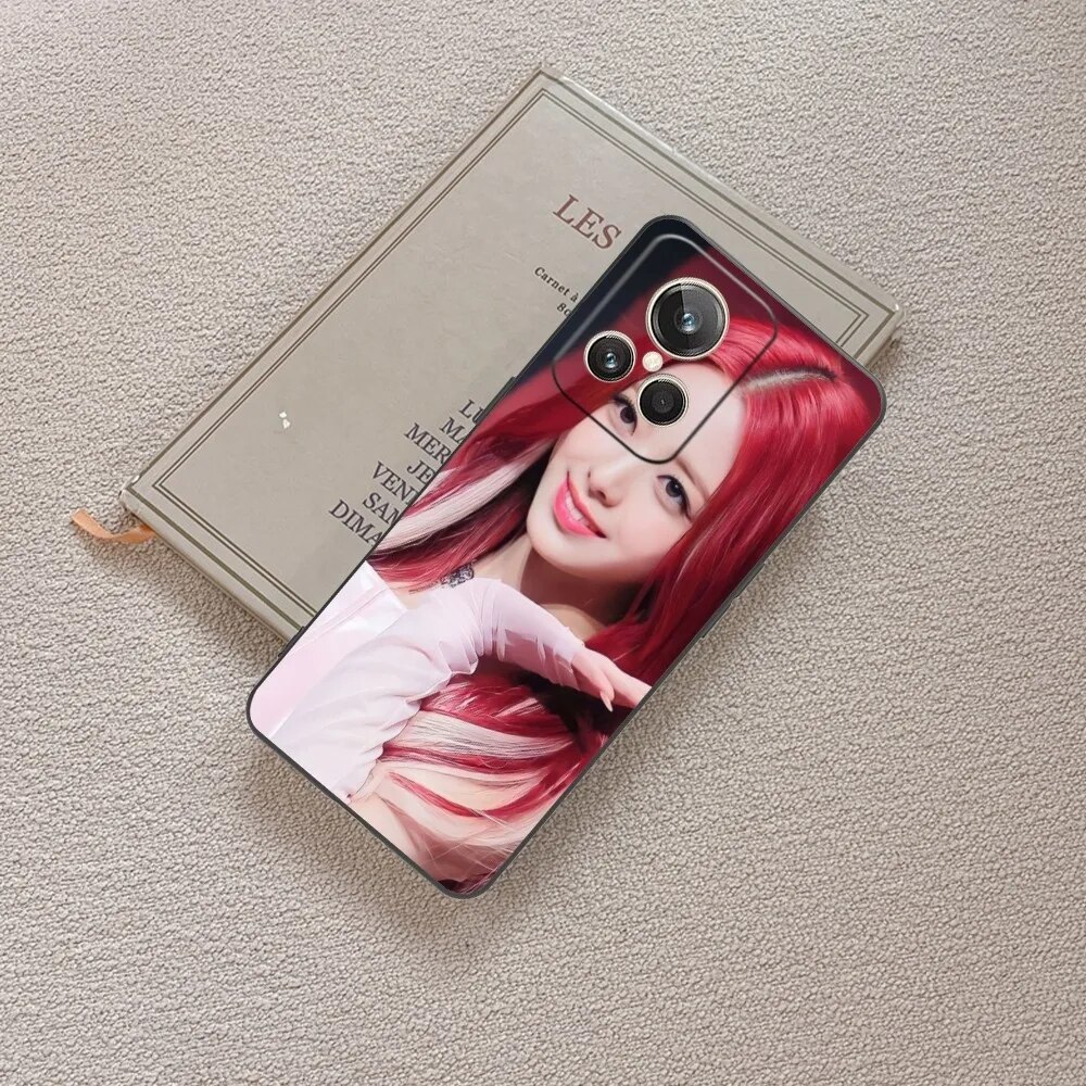 KPOP ITZY Yuna Mobile Cell Phone Case for Realme GT 2 9i 8i 7i Pro X50 X2 C35 C21 C20 C11 C3 Black Soft Phone Cover Funda. 