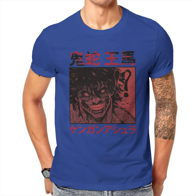 Ohma casual tshirt Kengan Ashura Tokita Yamashita Kazuo Akiyama Kaede printing streetwear leisure T shirt men gift idea. 
