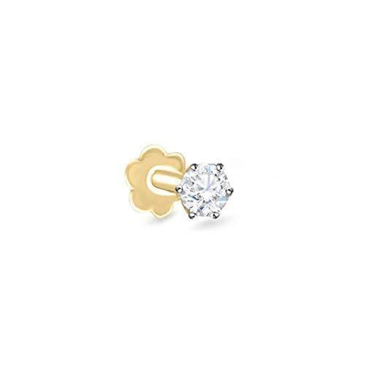 24K gold Color round nose pin - Nose Pin - Nose Pin