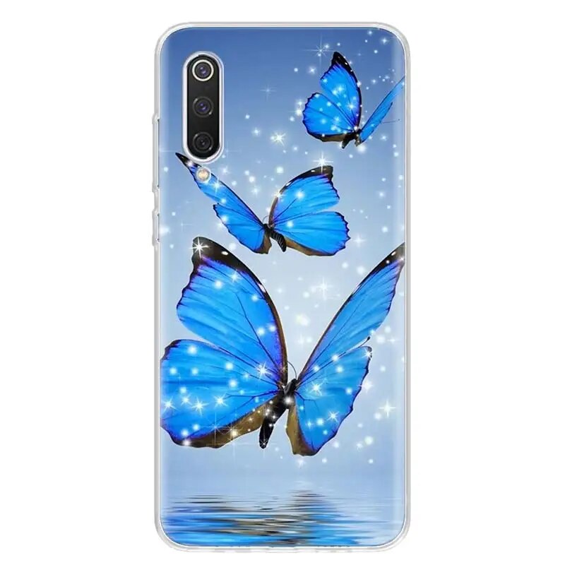 Blue Butterfly Beautiful Wing Cover Phone Case For Xiaomi Redmi Note 12 10 10S 9 9S 9T 8 8T 11T 11S 11E 11 Pro Plus 7 5 5G Coque. 