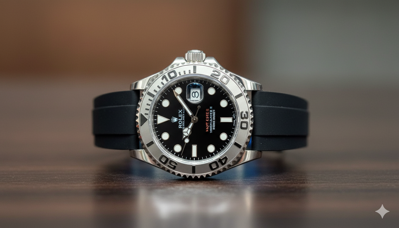 Rolex Yacht-Master Men’s Luxury Watch – Multicolor Strap, Sporty Design