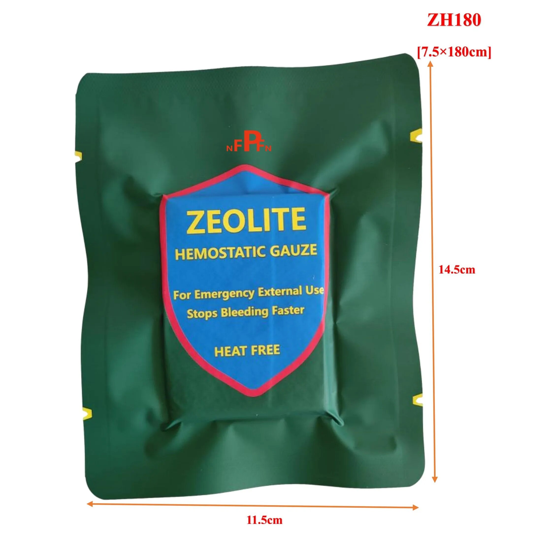 TCCC Tactical Zeolite Hemostatic Gauze Emergency Outdoor Binding Fixed Bandage First Aid Kit Medical Wound Dressing. 