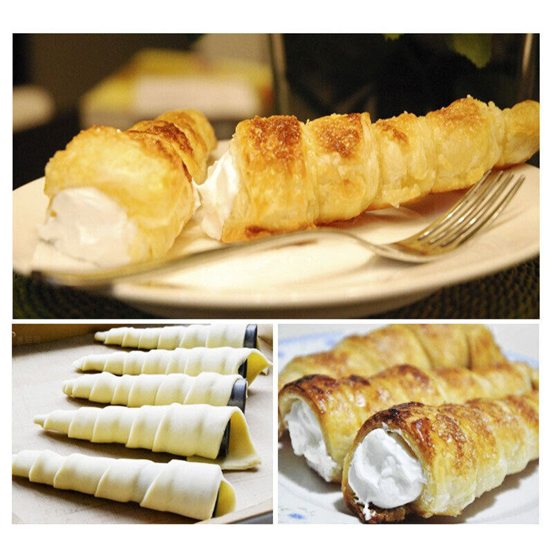 Stainless Steel Non-stick Cannoli Form Roll Mold Shaper Cone Cream Horn Form Corn DIY Baking Cone Pastry Roll molds. 