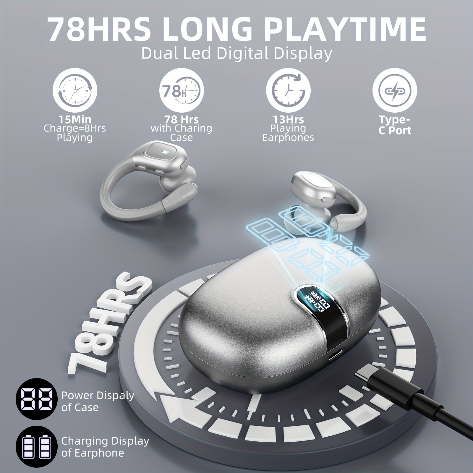 LIFEBEE X28 Wireless Earbuds Bluetooth 35Hrs Playback Stereo Audio