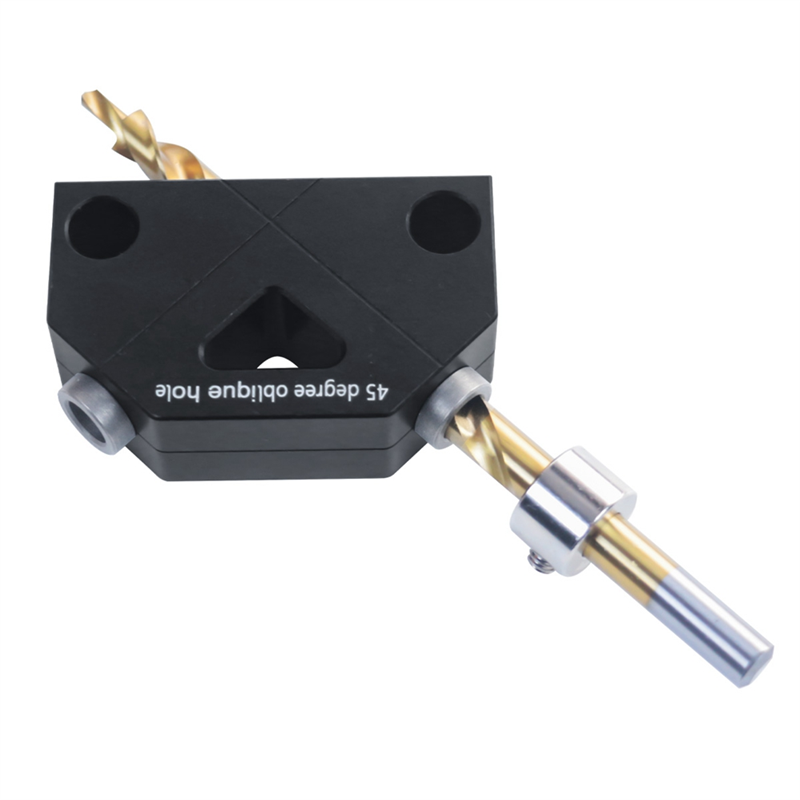 Pocket Hole Jig Set -45° Punch Locator Angle Woodworking Tool Hole Screw Jig Positioner Drilling Dowel Drill Guide Joiner Set Kit. 