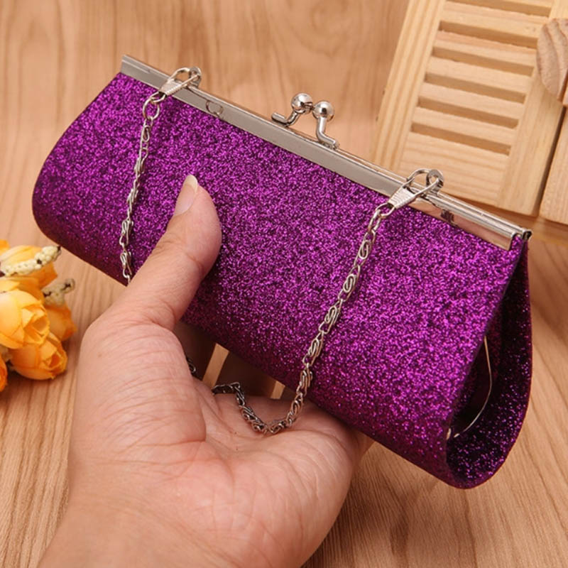 Glitter Mauve Clutch Women Glitter Clutch Purse Evening Party