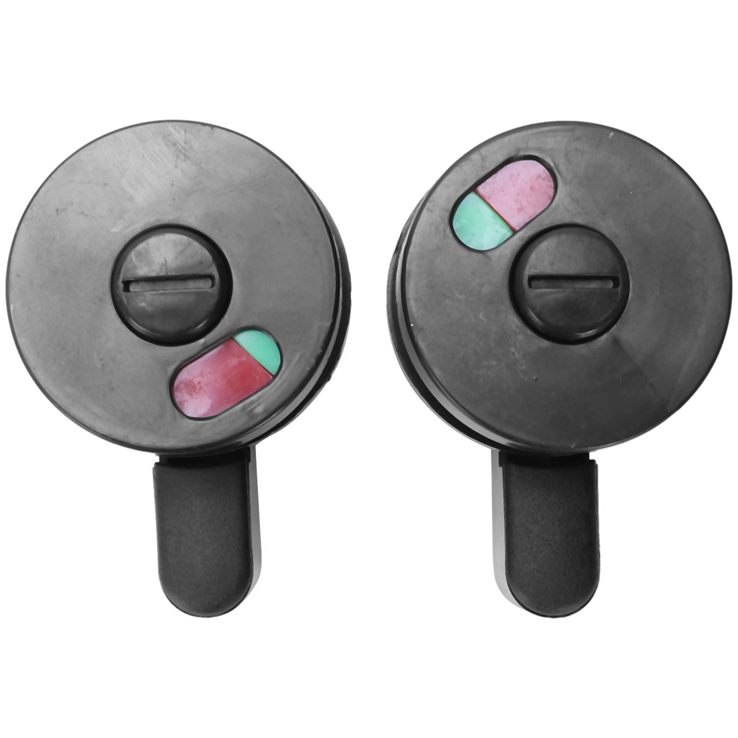 Individual 2pcs Public Toilet Door Locking Rotating Red Green Indicator Knob Lock. 