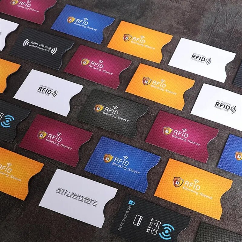 2Pcs RFID Blocking Sleeves Cards NFC Debit Credit Card Protector Blocker Identity Theft Prevention for Men Women Bank Card Case. 