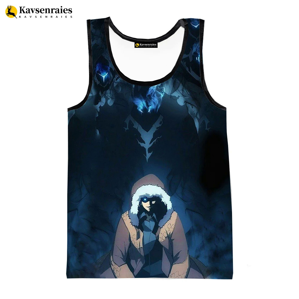 Solo Leveling 3D Print Tank Tops Men's Clothing Women Casual Solo Leveling Sleeveless T-shirt Hip Hop Streetwear Oversized Tops. 