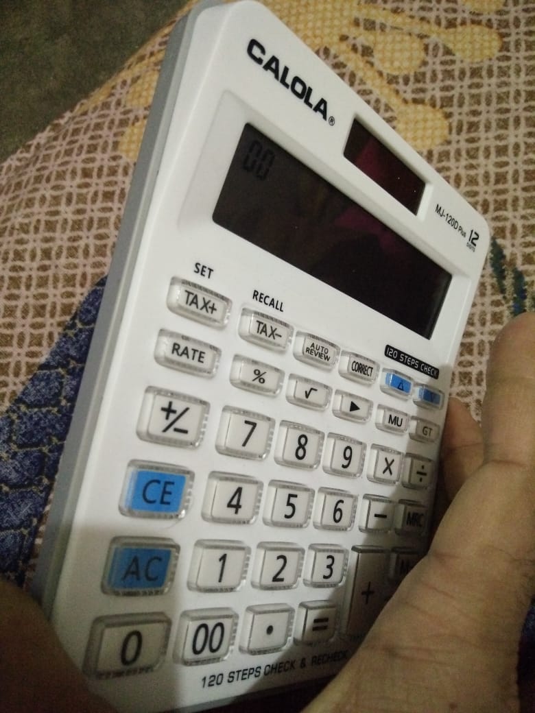 Calculator CALOLA MJ-120D Plus 12Digit - White Color. 