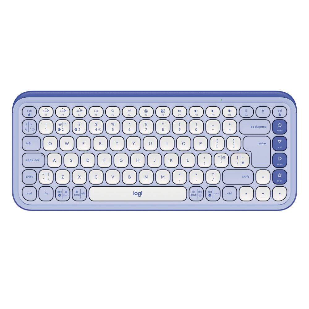 Logitech POP ICON Keys Wireless Bluetooth Keyboard, Comfortable Typing, Programmable Keys, Easy-Switch Between up to 3 Devices, for Laptop, Tablet, PC