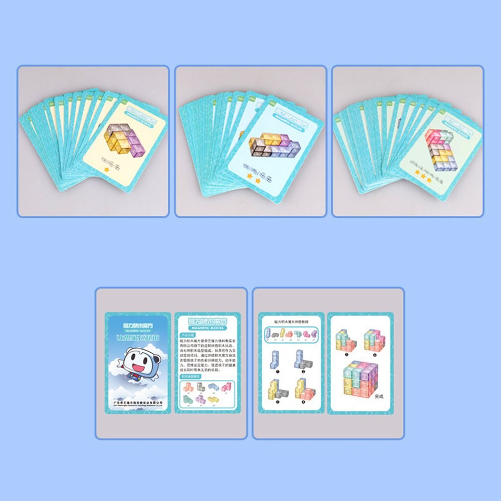 【happy one】Puzzle blocks magnetic cube magic Soma cube magnet cube toys for children for kids. 