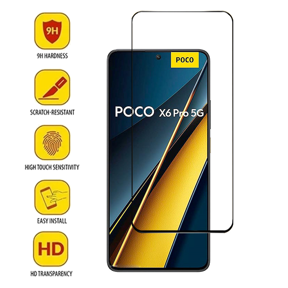 mica Poco X6 F6 Pro 5G Screen Protector Glass Little X6 X5 F5 Pro Pelicula de Vidro Temperado For Xiaomi Poco X6Pro Tempered Glass Camera Film Poko C65 M6 Pro Cristal PocoX6 Phone Front Glass. 