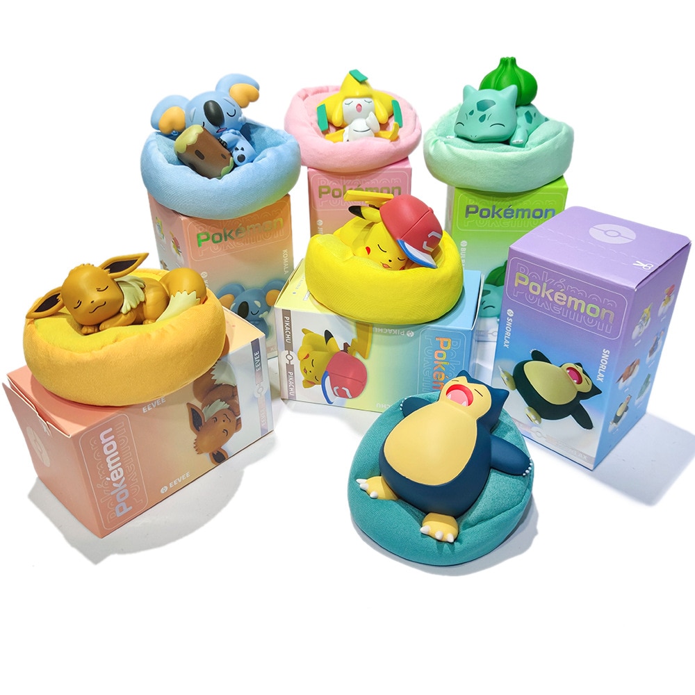 Pokemon Starry Dream Series Sleeping Mini Creative Action Figures 5-7CM Pikachu Eevee Komala Bulbasaur Snorlax Model Kids Toys. 