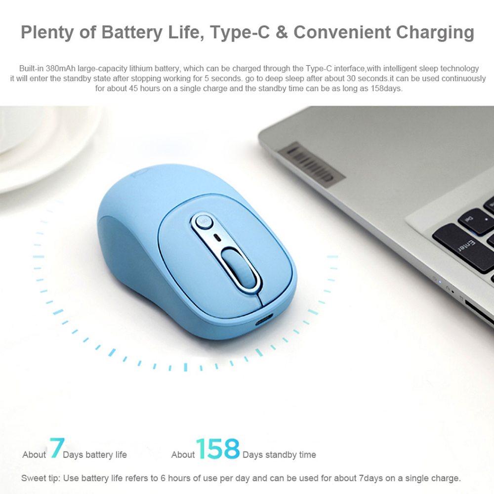 Lenovo Xiaoxin Plus Bluetooth Mouse Mute Button Light Sound Portable Office Game Universal Charging Mouse. 