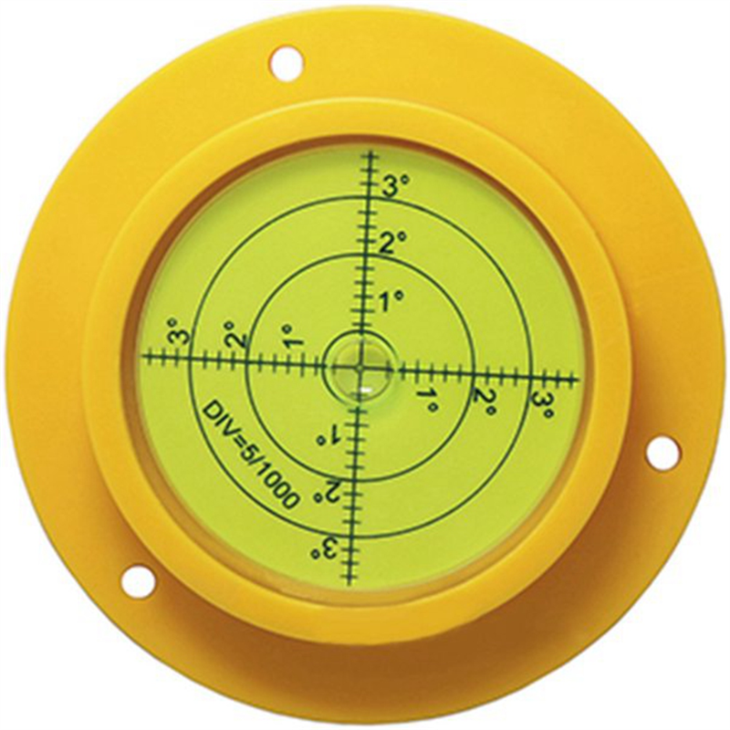 FORIDE Round Bubble Level, 90X17mm High Precision Circular Spirit Level with 3 Mounting Holes, Measuring Instrument Tool. 